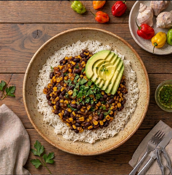 Peppajoy Jerk Black Bean Rice Bowls